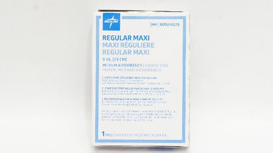 Medline NON241278 Regular Maxi Medium Absorbency Pad 9inch